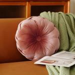 Floral Velvet Throw Pillow - Coral Pink