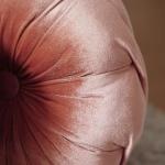 Floral Velvet Throw Pillow - Coral Pink