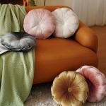 Floral Velvet Throw Pillow - Coral Pink