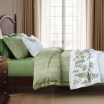 Martha Stewart Queen Duvet Cover Set in Faux Bois Green