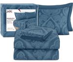 Navy Blue Paisley Queen Sheet Set – 6 Pieces