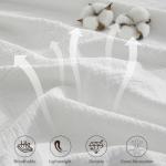 Bailix White Muslin Duvet Cover Set, Queen Size