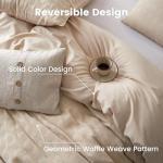 BISELINA 100% Cotton Khaki Duvet Cover Set