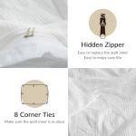 Bailix White Muslin Duvet Cover Set, Queen Size