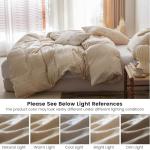 BISELINA 100% Cotton Khaki Duvet Cover Set