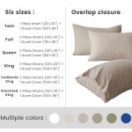 BISELINA 100% Cotton Khaki Duvet Cover Set