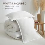 Bailix White Muslin Duvet Cover Set, Queen Size
