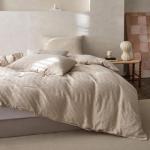 BISELINA 100% Cotton Khaki Duvet Cover Set