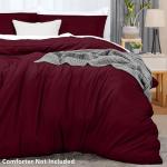 Utopia Bedding Queen Duvet Cover Set - Burgundy