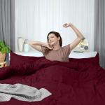 Utopia Bedding Queen Duvet Cover Set - Burgundy
