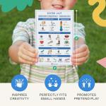 Tiny Expressions Pretend Play Notepads - 2-Pack Kids Play Pads - 40 Pages Order-Taking Restaurant & 40 Pages Doctor Visit Notepad - Waiter and Doctor Imaginative Role Play