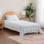 Berkshire Blanket Peanuts® Kids Sheet Set Twin Size - 3 Pieces,Cute Character Snoopy Printed Soft Microfiber Bed Sheets,Snoopy's Winter Wonderland Sheet White-Blue