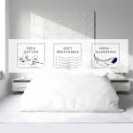 Kotton Culture 3 Pc Twin XL/Twin Duvet Cover Set-100% Egyptian Cotton 600 Thread Count Ultra Soft Premium Durable Comforter Cover Zipper Closure & Corner Ties- (White, 68" X 90")