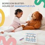 Tiny Expressions Pretend Play Notepads - 2-Pack Kids Play Pads - 40 Pages Order-Taking Restaurant & 40 Pages Doctor Visit Notepad - Waiter and Doctor Imaginative Role Play