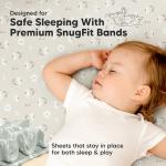 Pack and Play Sheets Fitted - 2-Pack Mini Crib Sheets for Pack N Play Mattress 38x26, Soft & Cozy, Neutral Toddler Playard Bedding, Snug Fitted Mini Baby Crib Mattress Cover Boy, Girl (Daisies)