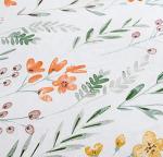 SLEEPBELLA Duvet Cover Set 600 Thread Count Cotton Bedding Set (Full, White&Green Floral)