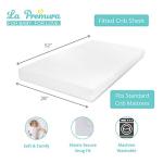 La Premura 3-Piece Purple Butterfly Baby Crib Bedding Set for Girls, Lilac Standard Size Crib Set for Baby Girl, Comforter, Fitted Sheet, and Dust Ruffle Skirt, Baby Nursery Floral Design for Girls