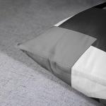 Emvency Set of 2 Grey Geometric Throw Pillow Cover Black Gray White Painting Abstract Checkered Design Decorative Pillow Case Modern Home Decor Standard Square 18x18 Inch Cushion Pillowcase