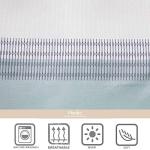 Nanko Queen Duvet Cover Set 3pc 90x90 Gray Mint Green Striped Pattern Printed Luxury Microfiber Comforter Quilt Bedding Cover with Zipper Closure Ties - Modern for Men and Women Chambray