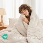 MUXHOMO 7 Pieces King Comforter Set, Soft Bed in a Bag King Size, All Season Bedding Set with Comforter, Flat Sheet, Fitted Sheet, Pillowcases & Shams, Beige