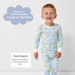 Little Sleepies Two-Piece Pajama Set for Boys & Girls, Soft Viscose from Bamboo Toddler Pajamas for Kids, Family Matching PJs, Blue Breakfast Buddies, 12-14