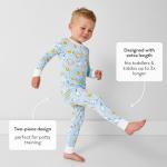 Little Sleepies Two-Piece Pajama Set for Boys & Girls, Soft Viscose from Bamboo Toddler Pajamas for Kids, Family Matching PJs, Blue Breakfast Buddies, 12-14