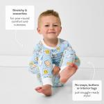 Little Sleepies Two-Piece Pajama Set for Boys & Girls, Soft Viscose from Bamboo Toddler Pajamas for Kids, Family Matching PJs, Blue Breakfast Buddies, 12-14