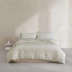 Calvin Klein - King Duvet Cover Set, 100% Washed Percale Cotton Bedding with a Crisp & Naturally Soft Feel, 3 Piece Bed Set with Matching Pillowcases (Yellow Leaves)