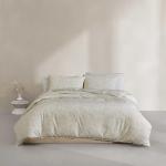 Calvin Klein - King Duvet Cover Set, 100% Washed Percale Cotton Bedding with a Crisp & Naturally Soft Feel, 3 Piece Bed Set with Matching Pillowcases (Yellow Leaves)