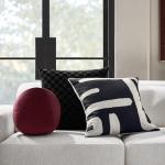 Z Gallerie Rian Reversible Decorative Throw Pillow 22" Dual-Sided Accent Pillows for Living Room Sofa, Couch, Bed