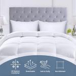 Utopia Bedding Comforters Queen Size, All Season Duvet Insert, Down Alternative Box Stitched Bed Comforter with Corner Tabs, Machine Washable (White)