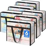 TasticTotes 6 Pack Clear Storage Bags for Bedding