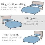 Southshore Fine Living, Inc. Reversible California King Duvet Cover Set, Hotel Quality Microfiber Bedding Set - 1 King/Cal King Duvet Cover, 2 Shams, Insert Not Included - Botanical Leaves Blue