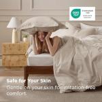 Bedsure 100% Washed Cotton Duvet Cover King Size - Oatmeal Minimalist Cotton Duvet Cover Linen Like for All Seasons - GentleSoft™ Plain Simple Bedding (Oatmeal, King, 104"x90")