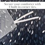 Southshore Fine Living, Inc. Reversible California King Duvet Cover Set, Hotel Quality Microfiber Bedding Set - 1 King/Cal King Duvet Cover, 2 Shams, Insert Not Included - Botanical Leaves Blue