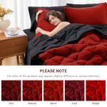 7-Piece King Comforter Set in Red & Black