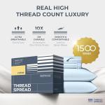Luxurious Light Blue Egyptian Cotton King Sheet Set
