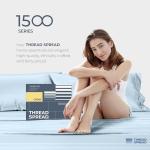 Luxurious Light Blue Egyptian Cotton King Sheet Set