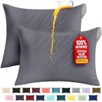 King Waterproof Pillow Protector (2 Pack) - Grey