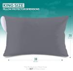 King Waterproof Pillow Protector (2 Pack) - Grey