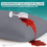 King Waterproof Pillow Protector (2 Pack) - Grey