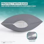 King Waterproof Pillow Protector (2 Pack) - Grey