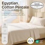 King Size 100% Egyptian Cotton Percale Sheet Set