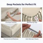 King Size 100% Egyptian Cotton Percale Sheet Set