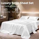 Cozy Full Size Satin Sheet Set - 4 Pieces