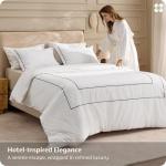 Luxury King Size White Cotton Duvet Cover Set