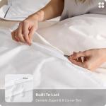 Luxury King Size White Cotton Duvet Cover Set