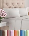 Queen Size 4-Piece Cooling Sheet Set - French Grey
