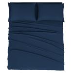 Luxury Queen Sheet Set - 1800 Bedding, Navy