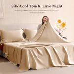 Luxury 4-Piece Mulberry Silk Bed Set, Champagne